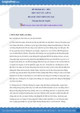 Đề thi học kì 1 Văn 10 Chân trời sáng tạo - Đề số 8